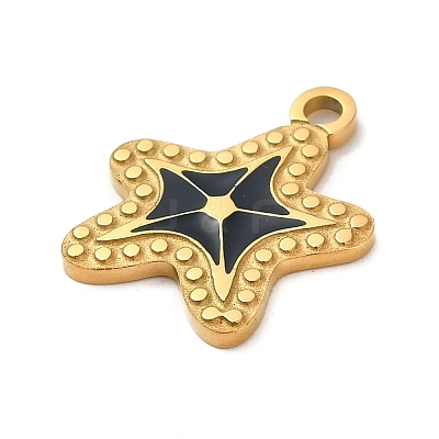 Ion Plating(IP) 304 Stainless Steel Enamel Pendants STAS-Q301-03G-1