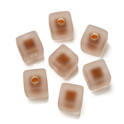 Frosted Acrylic European Beads OACR-G012-14D-1