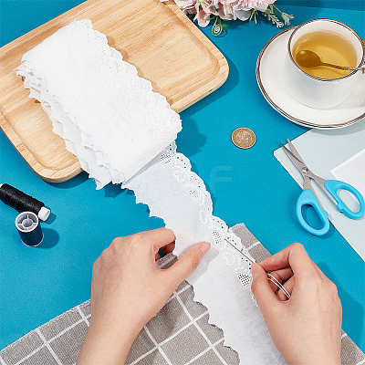 7.5 Yards Flat Cotton Embroidery Heart Ribbon OCOR-MA0001-06-1