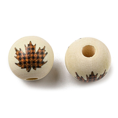 Autumn Wood European Beads WOOD-H105-04B-01-1
