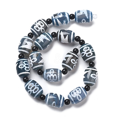 Tibetan Style dZi Beads Strands G-NH0037-C05-02-1
