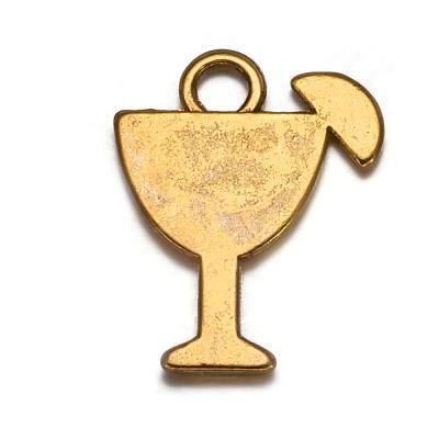 Tibetan Style Tropical drink Alloy Pendants TIBEB-A14275-AG-LF-1