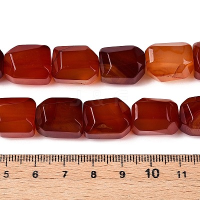 Natural Red Agate Beads Strands G-N342-148A-1