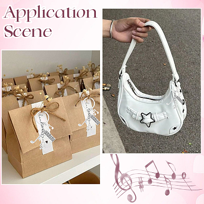 20Pcs Alloy Musical Instruments & Musical Note Keychains KEYC-SC00035-1