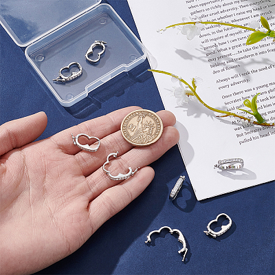 8Pcs Rack Plating Brass Micro Pave Clear Cubic Zirconia Twister Clasps ZIRC-WR0001-04P-1
