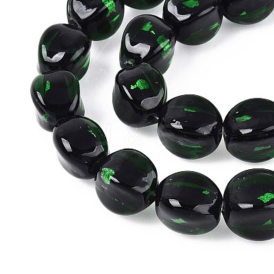 Handmade Silver Foil Lampwork Beads FOIL-T024-12B-1