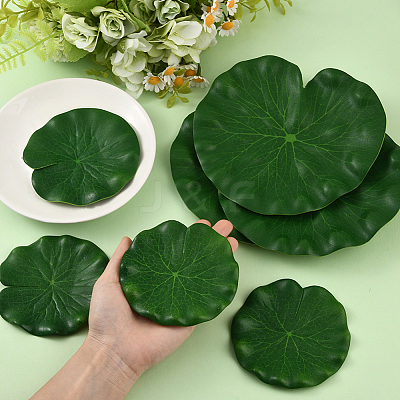 Artificial EVA Foam Lotus Leaf & Flower AJEW-SP0003-26C-1