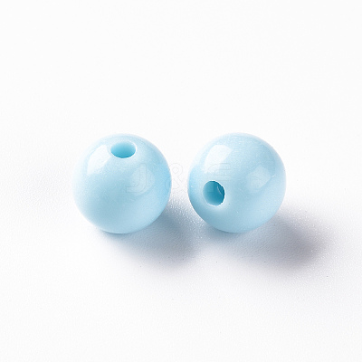 Opaque Acrylic Beads X-MACR-S370-C10mm-A07-1