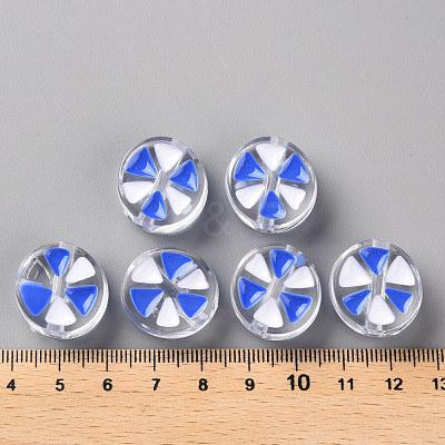 Transparent Enamel Acrylic Beads TACR-S155-005A-1