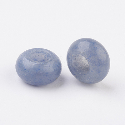Dyed & Heated Natural Blue Aventurine European Beads X-G-G740-14x8mm-18-1