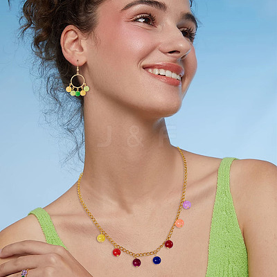 Glass Round Pendants PALLOY-TADJ00001-02-1