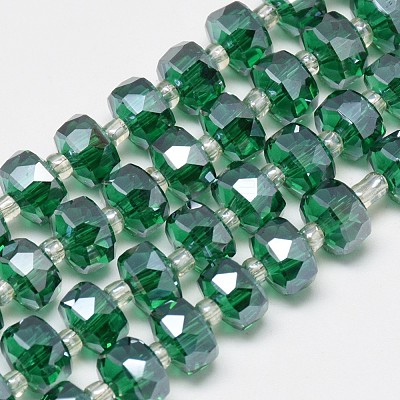 Electroplate Glass Beads Strands EGLA-Q083-8mm-A01-1