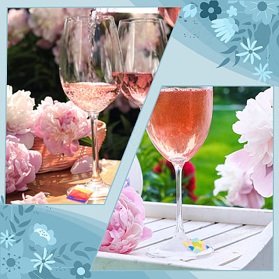 DIY Blank Wine Glass Charm Making Kit DIY-SC0023-79A-1