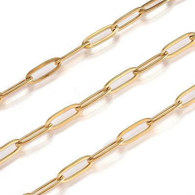 Ion Plating(IP) 304 Stainless Steel Paperclip Chains CHS-CJC0001-03G-1