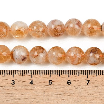 Heated Natural Citrine Beads Strands G-L657-B01-10mm-1