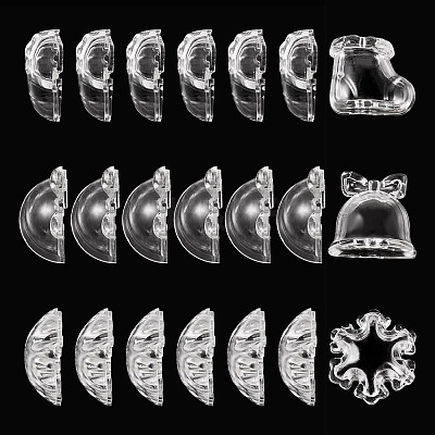 12Pcs 3 Styles Christmas Theme Transparent Acrylic Beads TACR-TA0001-76-1