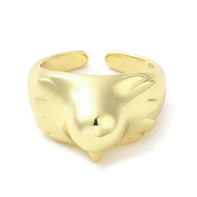 Rack Plating Brass Finger Ring RJEW-C072-09G-1