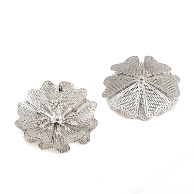 Brass Filigree Cabochons KK-CBACEE9-02A-P-1