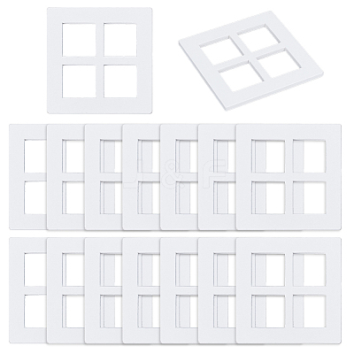 Mini Wood Dollhouse Window Furniture Accessories AJEW-WH0567-99-1