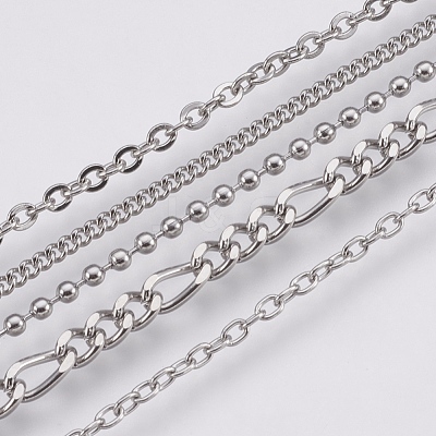 Tarnish Resistant 304 Stainless Steel Chains CHS-X0001-01P-1