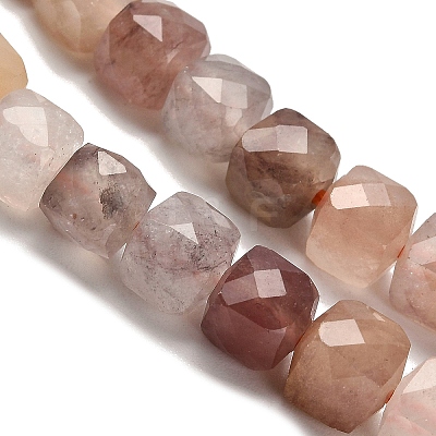 Natural Violet Strawberry Quartz Beads Strands G-H078-C08-01-1