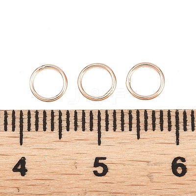 Brass Closed Jump Rings KK-D257-01RG-05-1