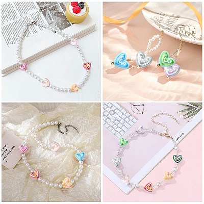 50Pcs Opaque Arylic Beads OACR-CJ0001-87-1