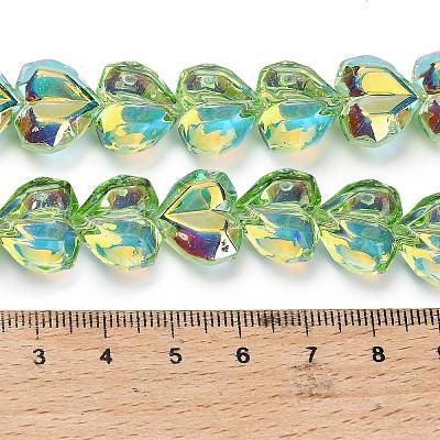 Electroplate Transparent Glass Beads Strands EGLA-B012-AB04-1