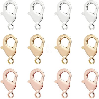 30Pcs 3 Colors Brass Lobster Claw Clasps KK-BC0002-19-1
