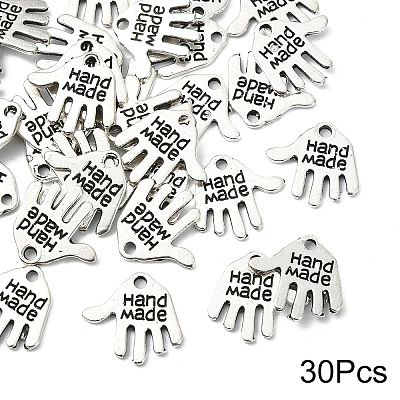 30Pcs Tibetan Style Alloy Charms FIND-YW0007-97AS-1
