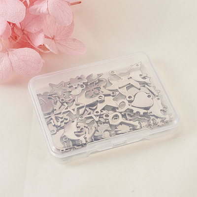 304 Stainless Steel Pendants STAS-TA0002-12P-1