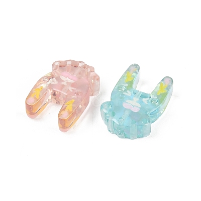 Transparent Resin Enamel Beads RESI-L047-12-1