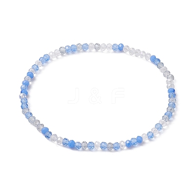 Grass Round Beaded Stretch Bracelet for Women BJEW-JB09701-1