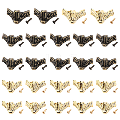24 Stes 2 Colours Zinc Alloy Bracket FIND-GF0001-79-1