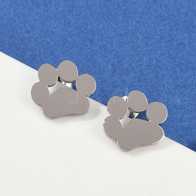 Tarnish Resistant 304 Stainless Steel Stud Earrings EJEW-E254-01P-1