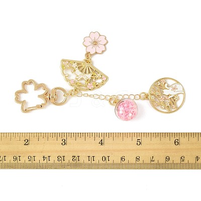 Alloy Enamel Pendant Keychains HJEW-FS00052-04-1