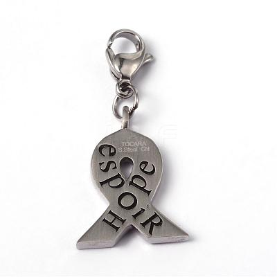 316 Surgical Stainless Steel Enamel Pendants STAS-L184-050-1