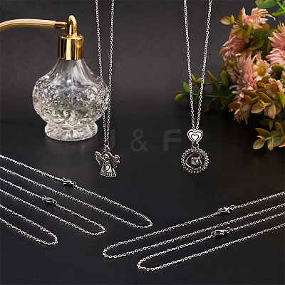 20Pcs 304 Stainless Steel Cable Chains Necklaces Set for Men Women NJEW-NB0001-10-1