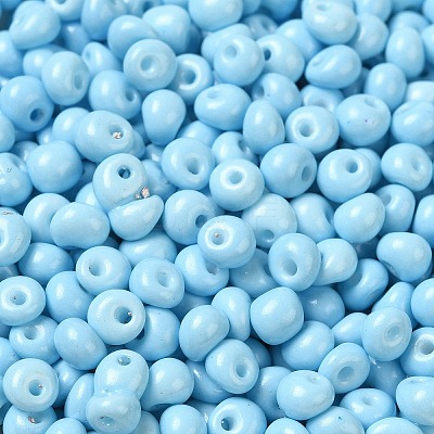 6/0 Opaque Baking Paint Glass Seed Beads SEED-M012-02A-13-1