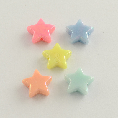 AB Color Plated Acrylic Beads SACR-Q106-01-1