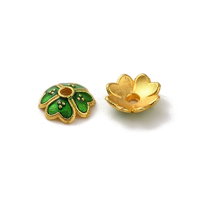 Alloy Enamel Beads Caps FIND-G074-02B-1