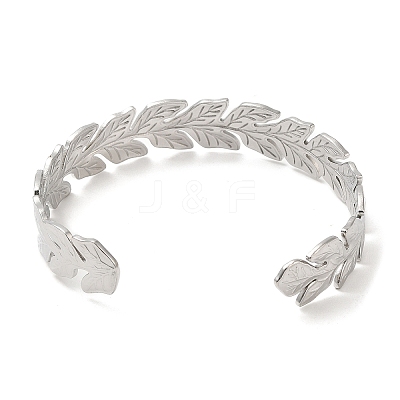 Non-Tarnish 304 Stainless Steel Cuff Bangles BJEW-K267-06P-1