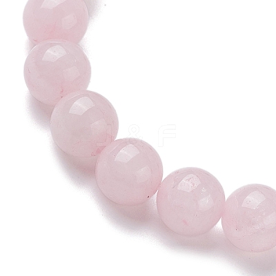 Natural Rose Quartz Beaded Stretch Bracelets BJEW-JB10070-03-1