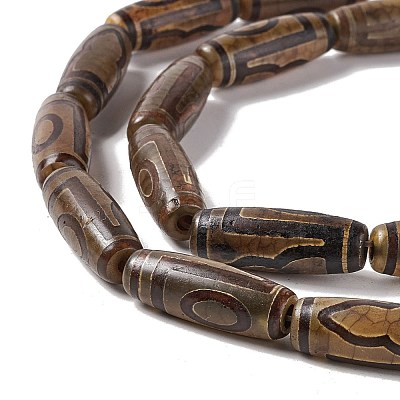 Tibetan Style dZi Beads Strands G-A024-01O-1