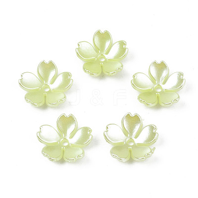 Spray Paint ABS Plastic Imitation Pearl Beads MACR-N013-002-1