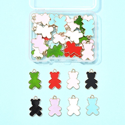 36Pcs Alloy Enamel Pendants ENAM-FS0002-88G-1