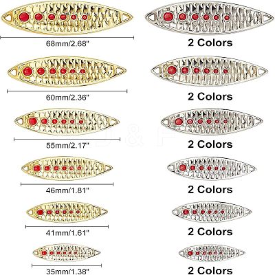 12 Pcs 6 Styles Zinc Alloy Fishing Bait Jig Head Spoon Lure FIND-FH0001-61-1