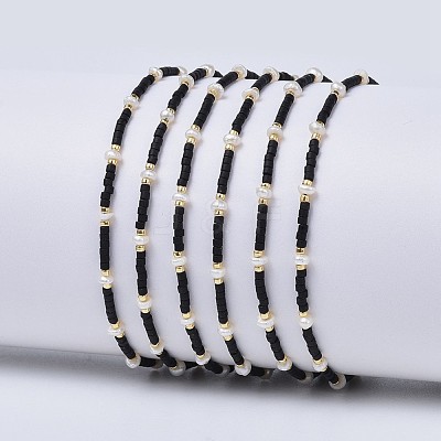 Adjustable Nylon Cord Braided Bead Bracelets BJEW-P256-A01-1