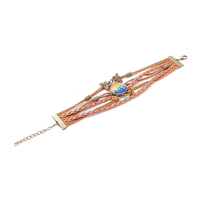 Rainbow Pride Bracelet BJEW-F426-01G-1