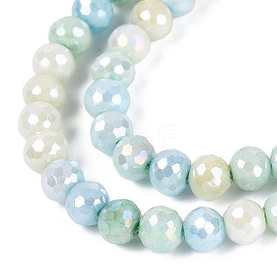 Anti-Tarnish Electroplate Glass Beads Strands EGLA-N027-02A-01-1